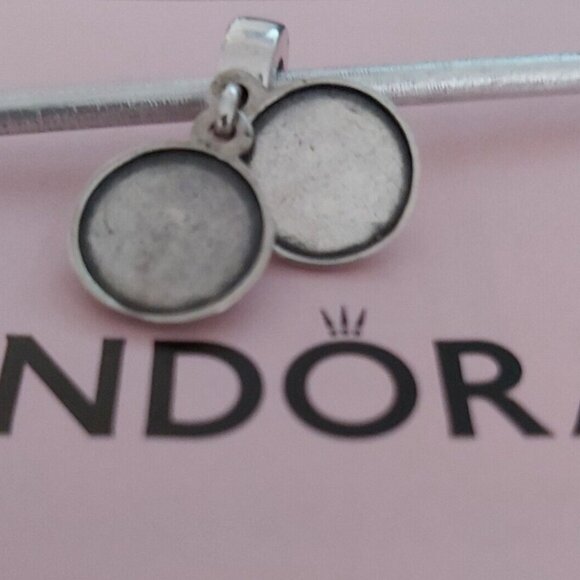 Auth PANDORA *RETIRED* Sterling ENGRAVABLE BREAST CANCER LUCERNE FLOWER 790522 - Picture 8 of 10